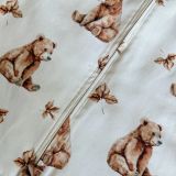 Saco de dormir de bambú 0-6 meses 2,5 TOG Ositos en color blanco