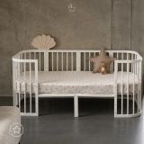 Cuna Wood 7 en 1 con Colchón Waldin Blanco