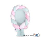 Cuna Nido Trenzado 2 en 1 My Sweet Baby - Blanco, Rosa y Menta - imagen 2