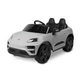 Coche eléctrico infantil Porsche Macan gris Toyz con licencia oficial, vista frontal