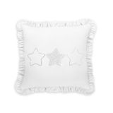 Decorative Pillow With Application - White