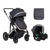 Carrito de bebé 3en1 Kikkaboo Darling Gris Oscuro 2024