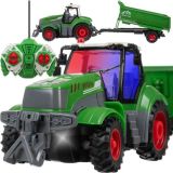 Tractor teledirigido Kruzzel con remolque para niños