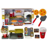 Set de Tienda de Pizza con Cafetera y Caja Registradora