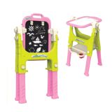 Mesa de Aprendizaje 5 en 1 con Silla y Accesorios Rosa