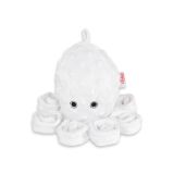 Pulpo Abrazable con Sonajero My Sweet Baby - Minky Blanco con Puntos