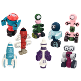 Juego de bloques magnéticos cohete espacial 56 piezas