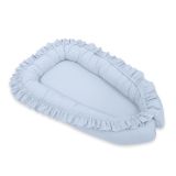 Baby Nest Premium Cocoon For Infants With A Ruffle My Sweet Baby- Blue