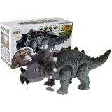 Dinosaurio Triceratops a Pilas con Luz y Sonido