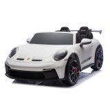 Coche Porsche GT3 Lean Cars, detalle asiento ecopiel y panel MP3