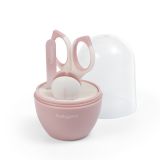 Kit de cuidado de uñas para bebé Babyono rosa desde 0 meses, con estuche portátil