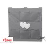 Organizador Cuna My Sweet Baby - Cot Tidy Hearts Anthracite - imagen 2