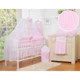 Juego de Cuna 5 piezas My Sweet Baby con Mosquitera Rosa
