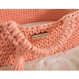 Moisés para Muñecas Boho My Sweet Baby - Cesta de Algodón Peach - imagen 2