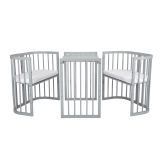 Cuna de Bebé 7 en 1 Waldin con Colchón - Gris