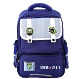 Mochila Escolar con Parches de Dinosaurios Azul Marino 39x27x15cm - imagen 2
