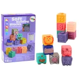 Bloques Educativos Suaves Animales Números Letras Coloridos 12 Pcs