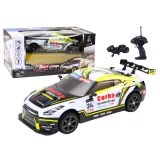 Coche Deportivo RC 1:16 con Ruedas Intercambiables Blanco y Amarillo