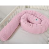 2-in-1- Baby Nest Quilted - Snake Pillow Bumper - Pink