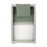Minicuna Tijera Madera Calma Verde/blanco 55x87x74 Cm - Cambrass - imagen 3