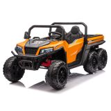 XB-1038A Lean Cars naranja, detalle 6 ruedas EVA y asiento ecopiel