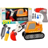 Excavadora Infantil Desmontable Naranja con Herramientas