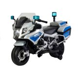 Motocicleta BMW Policía de color plateado