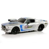 Coche Deportivo R/C 1:16 con Rayas Azules y Plateado - imagen 2