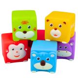 Juego de bloques de goma suave con animales educativos - 6 piezas