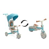 Triciclo Faro Toyz plegado 44x41x67 cm azul, vista compacta para maletero