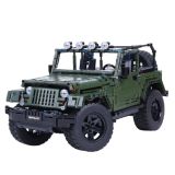 Vehículo Off-Road de Bloques de Construcción Verde Caqui