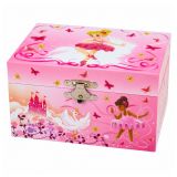 Caja de Música Infantil con Espejo y Joyero Rosa - imagen 2