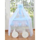 Cesta de Mimbre Moisés My Sweet Baby Deluxe Amelie - Blanco y Azul - imagen 2