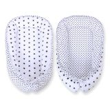 Baby Nest Double-sided Premium Cocoon For Infants Bobono- Black Stars/ Dots