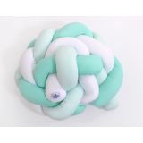 Protector de Cuna Knot Bumper My Sweet Baby - Blanco y Menta - imagen 2