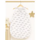 Cotton Sleeping Bag For Children, Size M, 3-12 Months, Tog 2.5, All-season - Clouds Gray/gray