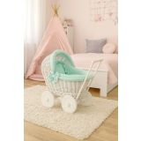 Cochecito de Muñeca Wicker My Sweet Baby con Ropa Mint - imagen 2