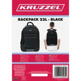 Mochila 22L Negra Kruzzel - Ideal para Escuela y Actividades - imagen 2