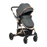 Carrito de bebé 3 en 1 Kikkaboo Amaia Gris Oscuro 2024 - imagen 2