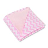 Manta de Cochecito Doble Cara My Sweet Baby - Chevron Rosa - imagen 2