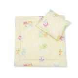 Pram Bedding Set With Duvet And Pillow 2pcs - Happy Rabbits Yellow