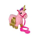 Caballo Interactivo Rosa con Alas Doradas y Música - imagen 3