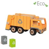 Camión de basura Eco Goki, juguete de madera colorido y atractivo