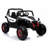Jeep XMX603 Lean Cars blanco con tablero iluminado, vista frontal