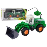 Excavadora Cargadora R/C Control Remoto Verde 1:20