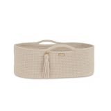 Moses Basket Boho Handmade Cotton With Mattress - Cream