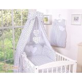 Dosel de Cuna My Sweet Baby con Corazones en Puntos Negros
