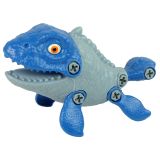 Set de Dinosaurio Mosasaurio con Huevo y Destornillador Azul