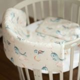 Edredón de bambú para bebé en verde oliva, ideal para decoración infantil