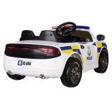Coche de Policía Eléctrico - Blanco